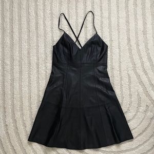 Alice + Olivia leather mini dress